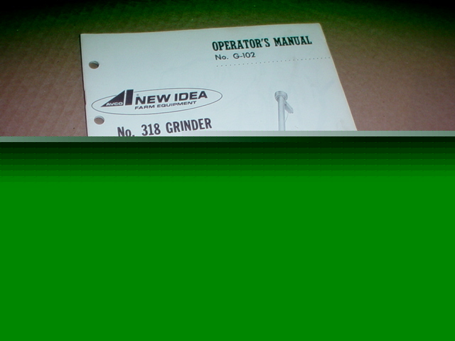 New idea 318 grinder operator manual