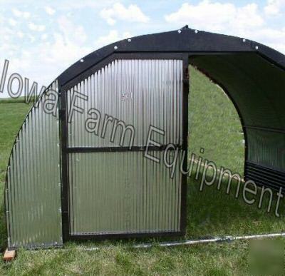 8'X14' building,shelter w/door for livestock,feed,equip