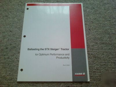 Case-ih manual ballastring stx steiger tractor