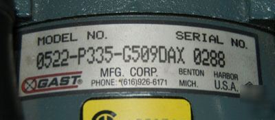 Gast vacuum pump model 0522-P335