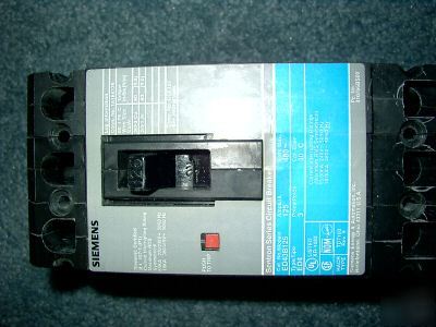 Ite siemens 3 pole 125A 480V bolt on beaker ED43B125