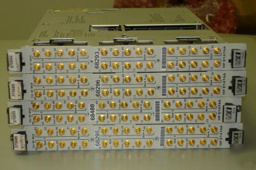 Lot of 4 hp agilent E1474A six 1X4 75 ohm multiplexer 