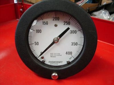 New ashcroft 400 psi sealed big face guage air gas