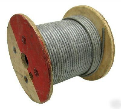 Wire rope vinyl pvc coated 500 ft 3/16