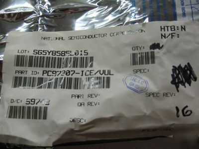 16PCS p/n PC97307-ice/vul ; interface / periph
