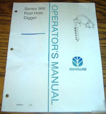 Ford series 906 post hole digger operator's manual