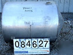 Used: tank, 350 gallon, 304 stainless steel, vertical.