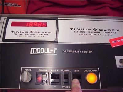 Tinus olsen modul-r drawability tester metal test