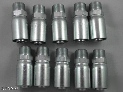 (10) mp-12-12 male pipe hydraulic hose ends/fittings