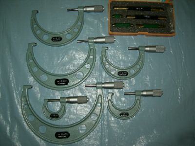 Mitutoyo 0 to 6 inch od micrometer set mic 