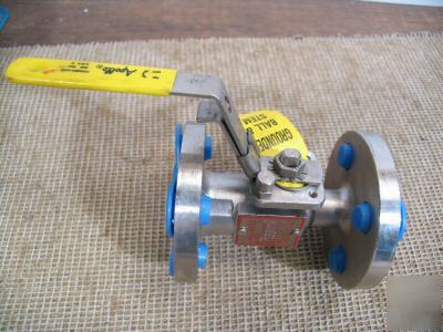 New 1/2â€ apollo ss flange type ball valve ( ) CF8M