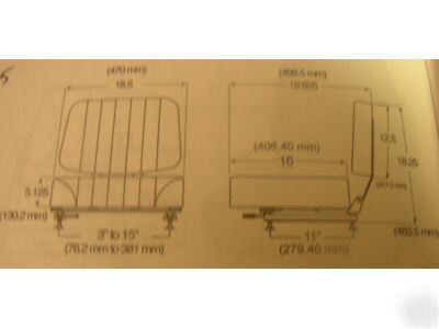 S367 free s/h vinyl forklift seat universal adjustable
