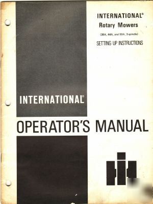Mod 38A 44A 50A rotary 3 spline mower operator's manual