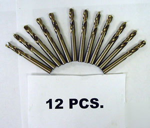 New (12) #59 cobalt stub drills - precision twist