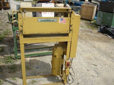 Powermatic sheet metal roller press bending straightner