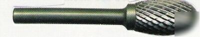 Se-53 oval carbide burr double cut 3/16 x 9/32 x 1/8
