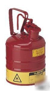 1 gallon justrite safety can type 1, gas can, container