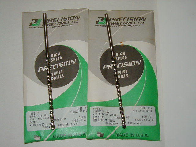 24 precision twist #10 .19 jobber drill bit hss 6