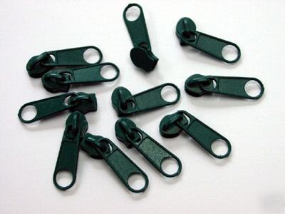 #3 nylon coil zipper sliders long (869) dark green 25