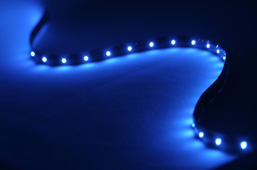 F s/h 600MM flexible led thin strip w/30PCS blue leds