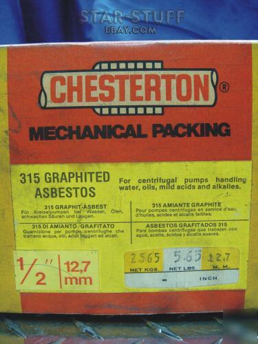 Large box of a.w. chesterton asbestos packing style 315