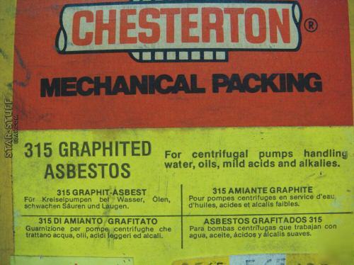 Large box of a.w. chesterton asbestos packing style 315