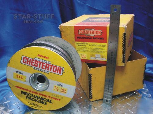 Large box of a.w. chesterton asbestos packing style 315