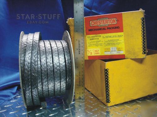 Large box of a.w. chesterton asbestos packing style 315