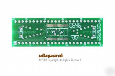 Mr-SSOP48-dip smt smd dip adapter basic stamp pic atmel