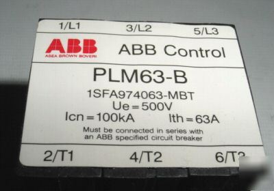 Abb control circuit breaker PLM63B 1SFA974063-mbt 500V