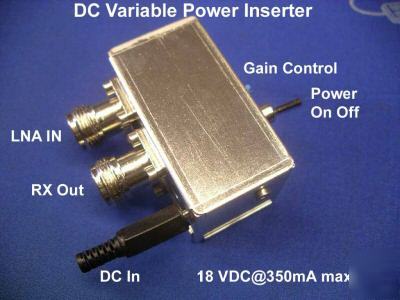 Dc power block inserter rf rx bias var. gain lna 5GHZ 