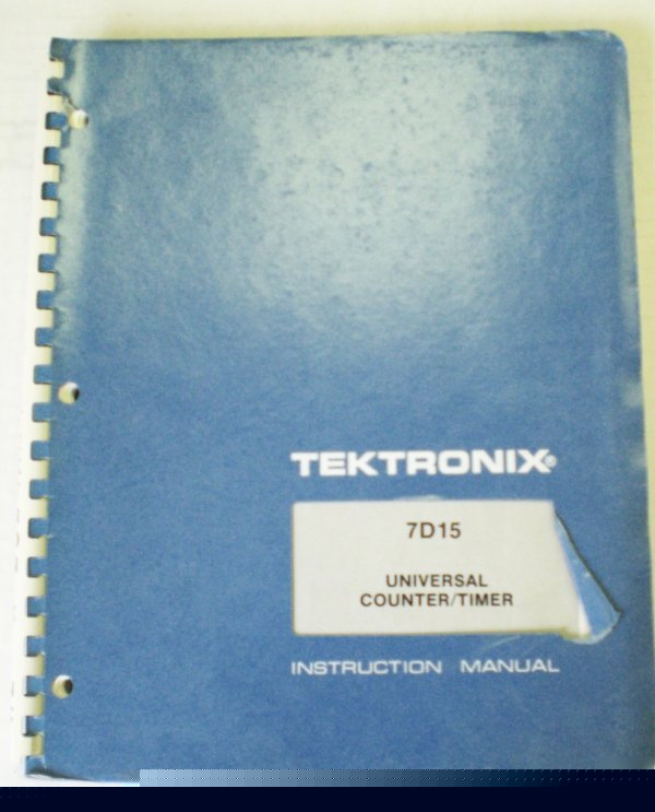 Tektronix 7D15 universal counter instruction manual