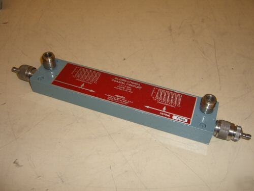 Narda 3022 dual directional coupler, 1 - 4 ghz, 20 db