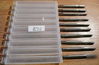 New 10PC hss M5 x .8 quality import taper tap