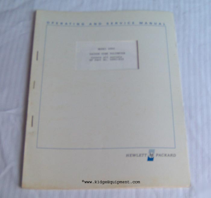 Hp 400C vaccum tube voltmeter op & service manual []