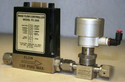 Tylan fc-260V mass flow controller with swagelok nupro