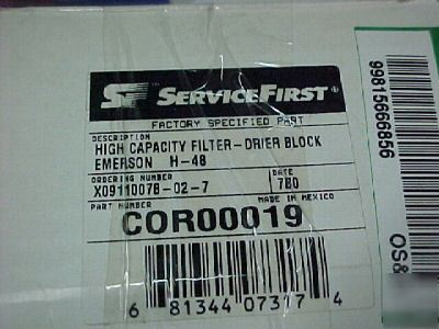 High capacity filter - drier block h-48 (still in wrap)