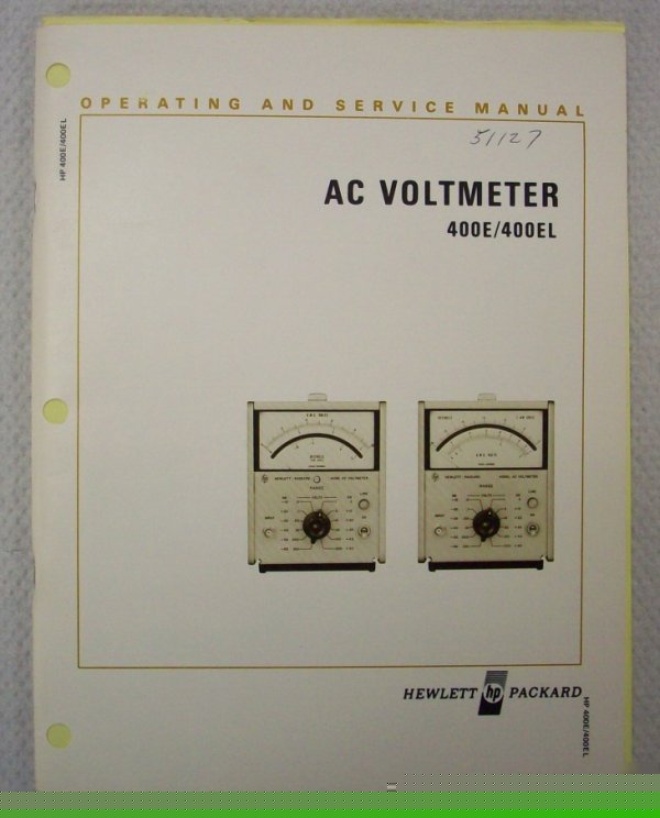Hp / agilent 400E/400EL op/service manual - $5 shipping