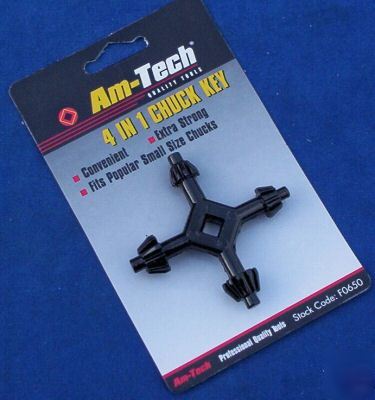 4 in 1 chuck key - fits popular small sized chucks