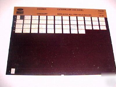 Caterpillar 3306 engine parts microfiche
