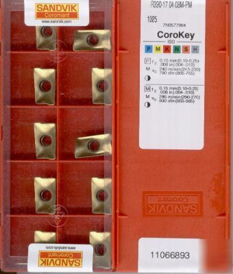 R390-170408M-pm 1025 -10 pcs sandvik milling inserts